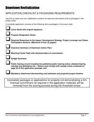 Downtown Revitalization Grant Program Application - Maine, Page 5