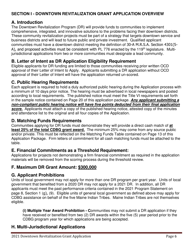 Downtown Revitalization Grant Program Application - Maine, Page 6
