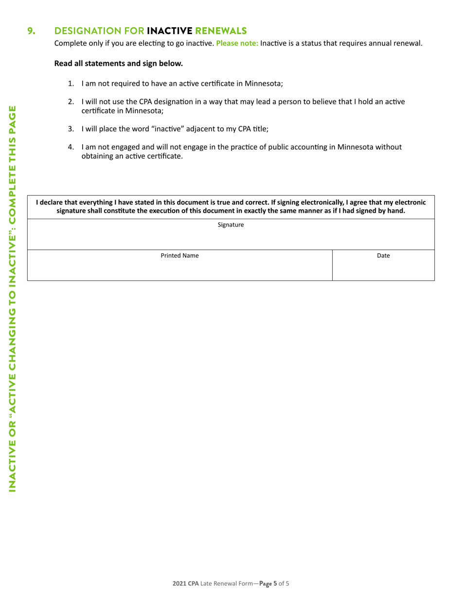 Individual CPA Certificate Late Renewal - Minnesota, Page 6