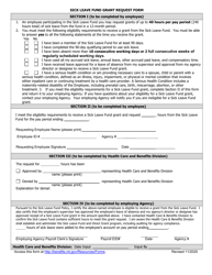 Sick Leave Fund Grant Request Form - Montana, Page 3
