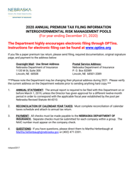Reconciliation of Calendar Year Taxes - Nebraska