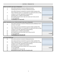 Annual Tax Return - Domestic Assessment Insurers - Nebraska, Page 2