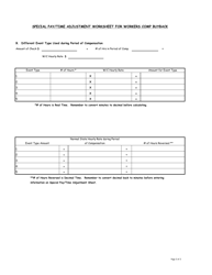 Special Pay/Time Adjustment Worksheet for Workers Comp Buyback - Nevada, Page 2