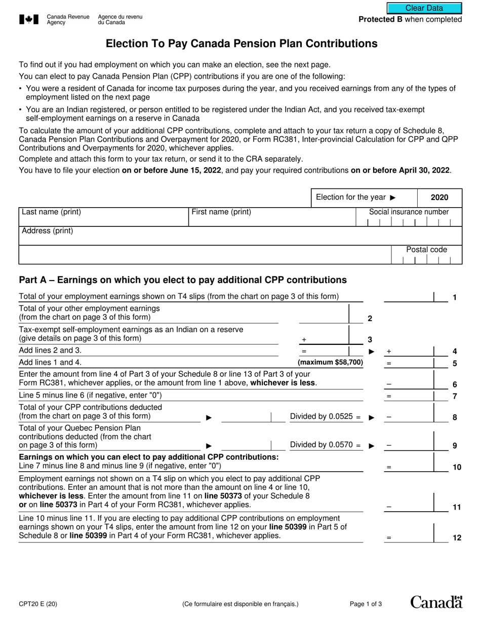 form-cpt20-download-fillable-pdf-or-fill-online-election-to-pay-canada