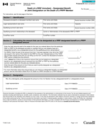 Form T1090 Death of a Rrif Annuitant - Designated Benefit or Joint Designation on the Death of a Prpp Member - Canada