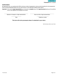 Form T1132 Alternative Address Authorization - Canada, Page 2