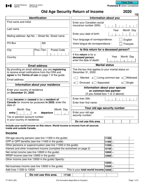 Form T1136 2020 Printable Pdf