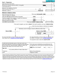 Form T1159 Income Tax Return for Electing Under Section 216 - Canada, Page 2