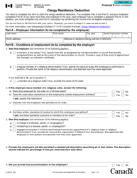 Document preview: Form T1223 Clergy Residence Deduction - Canada