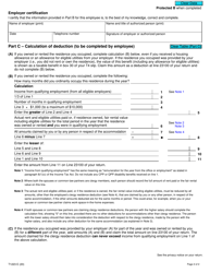 Form T1223 Clergy Residence Deduction - Canada, Page 2