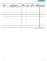 Form T1243 Deemed Disposition of Property by an Emigrant of Canada - Canada, Page 2