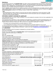 Form T1255 Designation of a Property as a Principal Residence by the Legal Representative of a Deceased Individual - Canada, Page 2