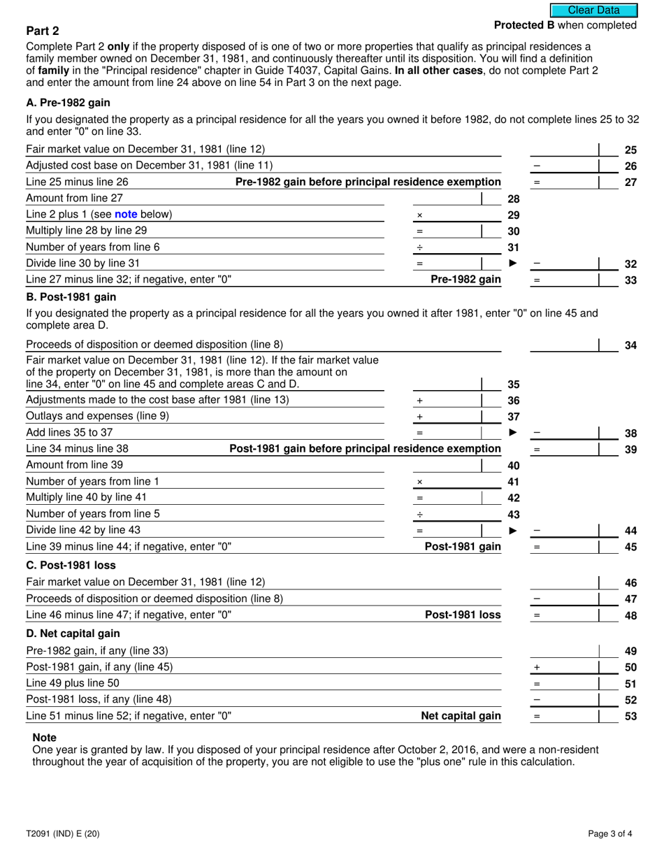 Form T2091 (IND) Download Fillable PDF or Fill Online Designation of a ...