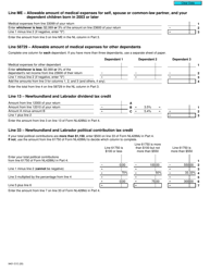 Form T2203 (9401-D) Worksheet NL428MJ Newfoundland and Labrador - Canada, Page 3