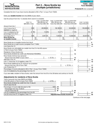 Form T2203 (9403-C; NS428MJ) Part 4 Nova Scotia Tax (Multiple Jurisdictions) - Canada