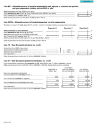 Form T2203 (9404-D) Worksheet NB428MJ New Brunswick - Canada, Page 3