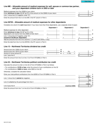 Form T2203 (9412-D) Worksheet NT428MJ Northwest Territories - Canada, Page 3