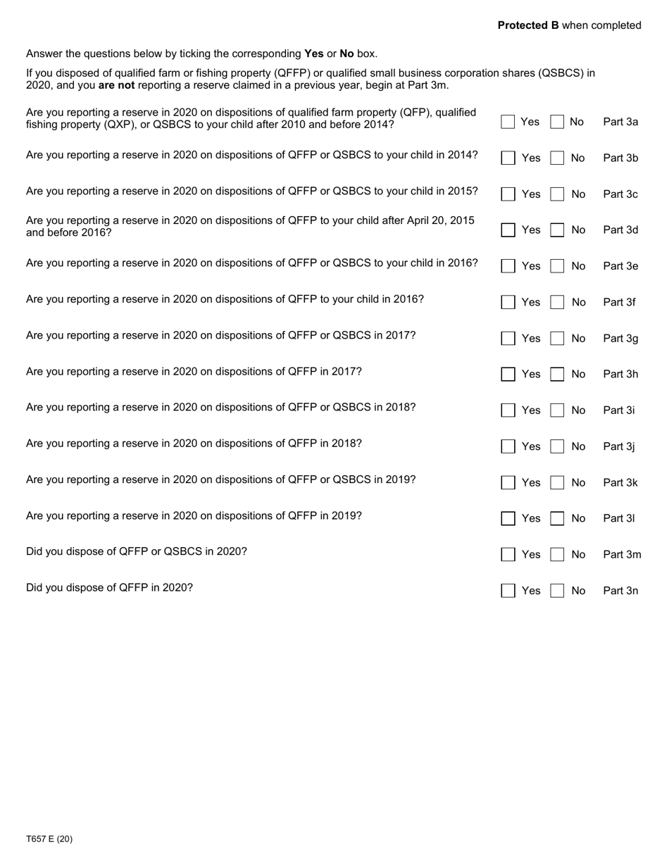 Form T657 Calculation of Capital Gains Deduction - Canada, Page 5