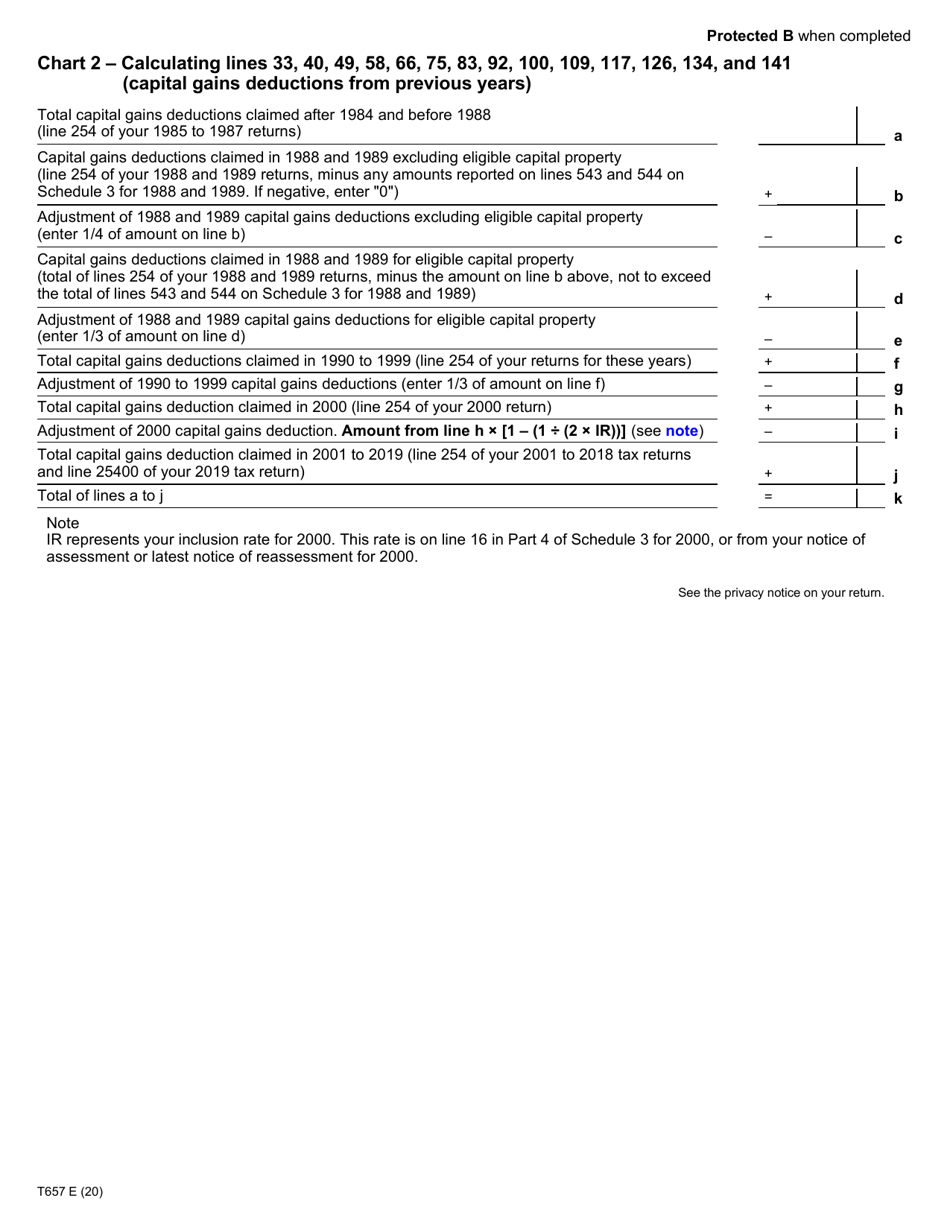 Form T657 Calculation of Capital Gains Deduction - Canada, Page 7