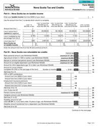 Document preview: Form 5003-C (NS428) Nova Scotia Tax and Credits - Canada