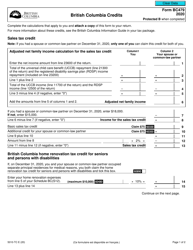 Form 5010-TC (BC479) British Columbia Credits - Canada