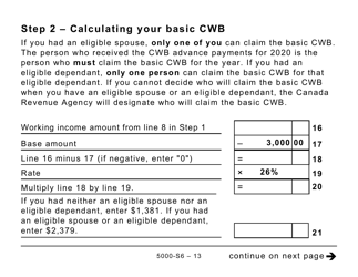 Form 5000-S6 Schedule 6 Canada Workers Benefit - Large Print - Canada, Page 13