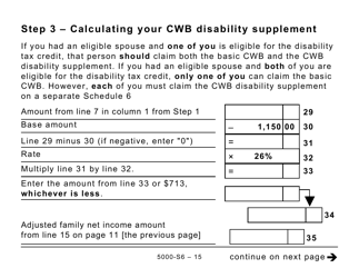 Form 5000-S6 Schedule 6 Canada Workers Benefit - Large Print - Canada, Page 15