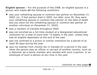 Form 5000-S6 Schedule 6 Canada Workers Benefit - Large Print - Canada, Page 3