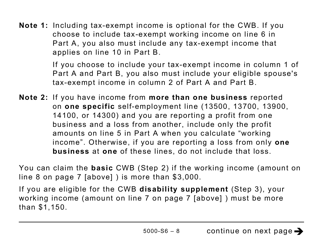 Form 5000-S6 Schedule 6 Canada Workers Benefit - Large Print - Canada, Page 8