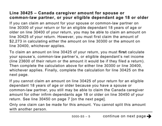 Form 5000-S5 Schedule 5 Amounts for Spouse or Common-Law Partner and Dependants - Large Print - Canada, Page 5