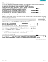 Form 5000 Schedule 11 Federal Tuition, Education, and Textbook Amounts and Canada Training Credit - Canada, Page 2