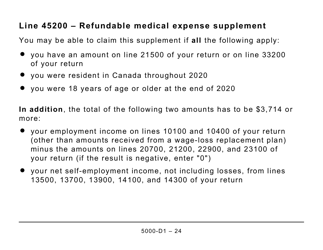 Form 5000-D1 Worksheet for the Return - Large Print - Canada, Page 24