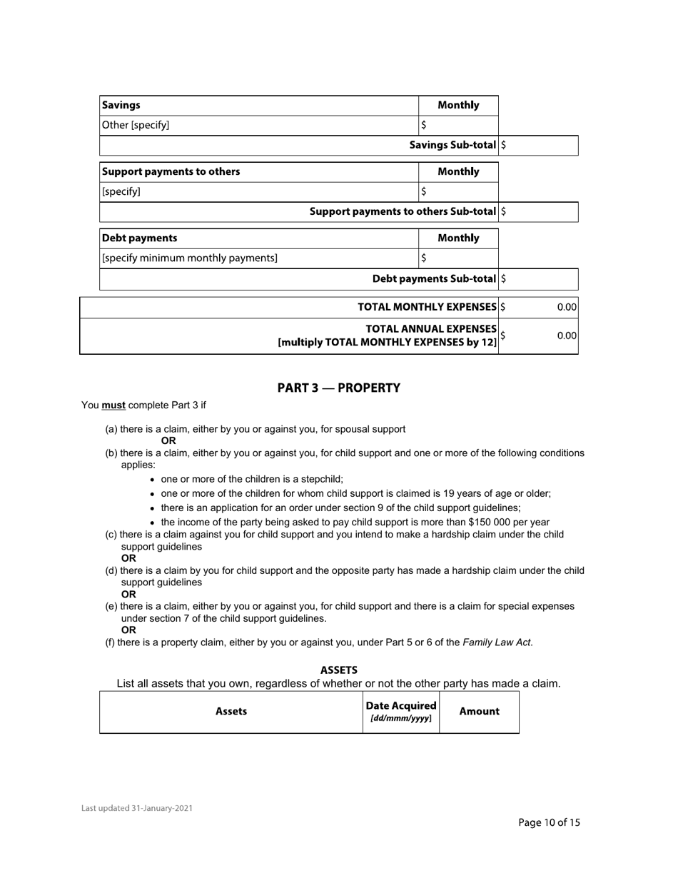 Form F8 Financial Statement - British Columbia, Canada, Page 10