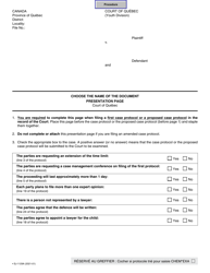 Form SJ-1129A Case Protocol (Youth Division) - Quebec, Canada