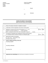 Form SJ-1129A Case Protocol (Youth Division) - Quebec, Canada, Page 2