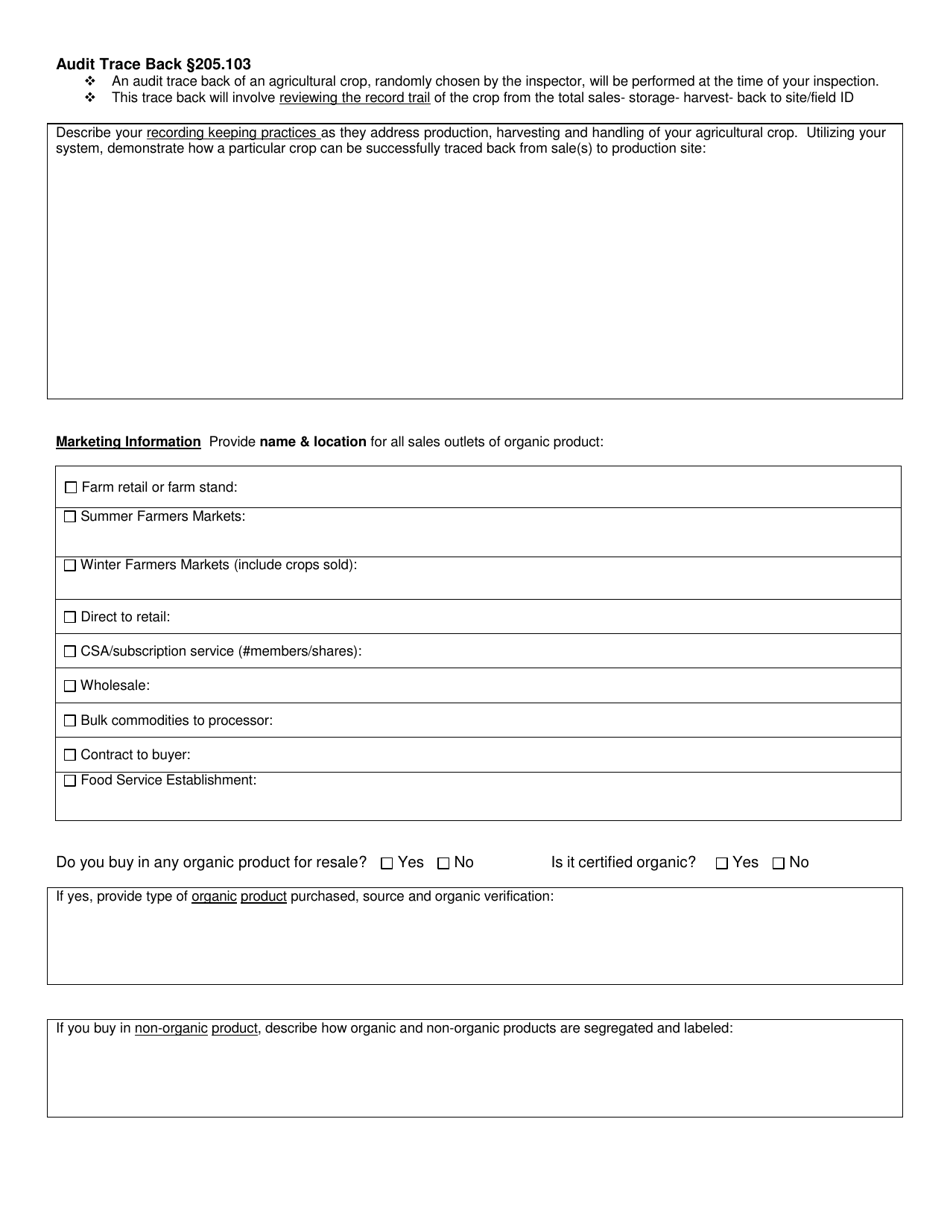 Organic System Plan (Osp) - Crop Production - New Hampshire, Page 21