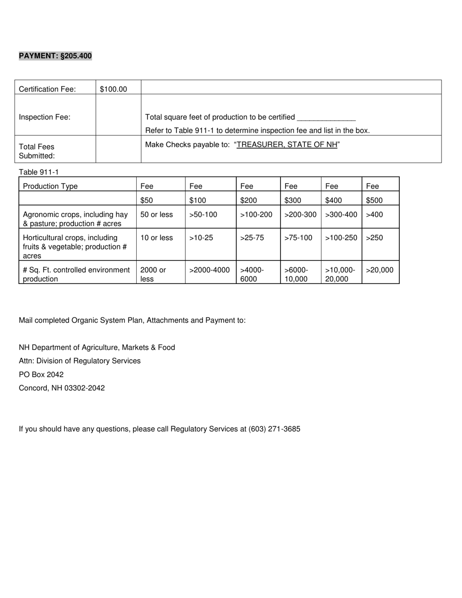 Organic System Plan (Osp) - Crop Production - New Hampshire, Page 23