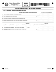 Form DP-10 Interest and Dividends Tax Return - New Hampshire, Page 3