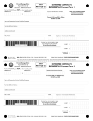 Form NH-1120-ES Estimated Corporate Business Tax - New Hampshire, Page 2