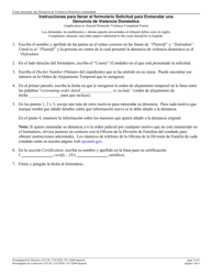 Form 12600 Application to Amend Domestic Violence Complaint - New Jersey (English/Spanish), Page 5