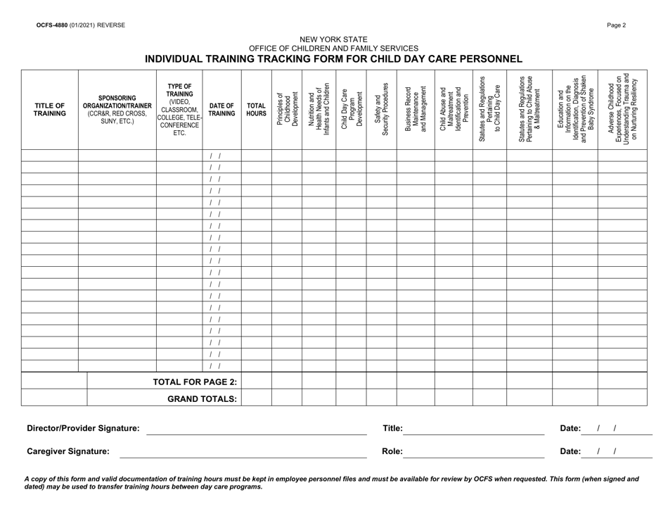 Form OCFS-4880 - Fill Out, Sign Online and Download Printable PDF, New ...