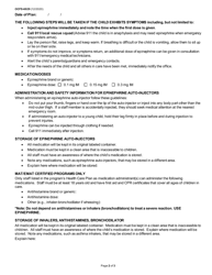Form OCFS-6029 Individual Allergy and Anaphylaxis Emergency Plan - New York, Page 2