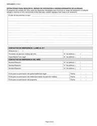 Formulario OCFS-6029-S Plan De Emergencia Individual Para Alergias Y Anafilaxia - New York (Spanish), Page 3