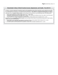 Instructions for Form CD-401S S-Corporation Tax Return - North Carolina, Page 9