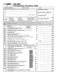 Form CD-405 C-Corporation Tax Return - North Carolina, Page 2
