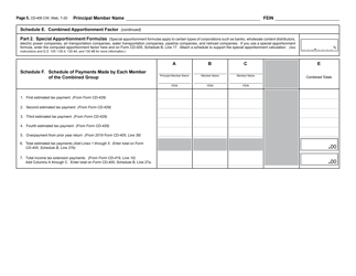 Form CD-405 CW Combined Corporate Income Tax Worksheet - North Carolina, Page 6