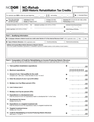 Form NC-REHAB Historic Rehabilitation Tax Credits - North Carolina, Page 2