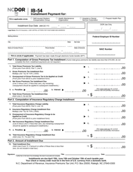 Form IB-54 Installment Payment - North Carolina, Page 2