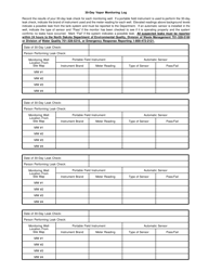 30-day Vapor Monitoring Log - North Dakota