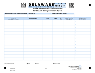 Form MHR-TAX Manufactured Home Relocation Trust Fund - Delaware, Page 3